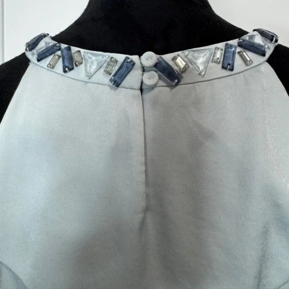 BCBGMaxAzria Light Blue Racerback Halter Top - Picture 7 of 8